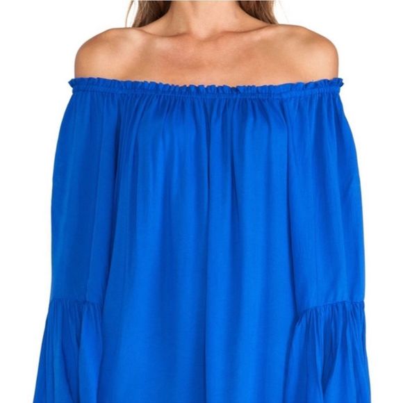 Indah Kamani Ruffle Edge Mini Dress || SZ S || Cobalt Blue - Picture 6 of 17
